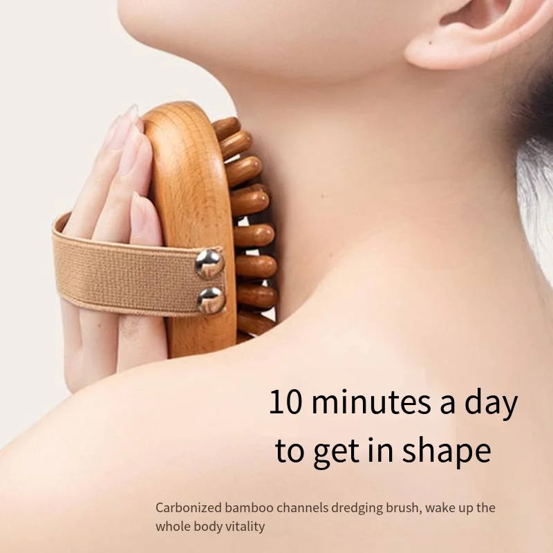 Body Anti Cellulite Brush Soothing Wooden Essential Oil Spa Air Cushion Massage Hair Comb Scalp Massage Brush Body Massager