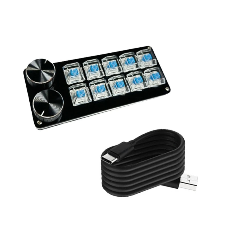 High Efficiency Programmable Macro Keyboards,9/10/12/15Key Mechanical Gaming Keypad for Multimedia and Industrial Use