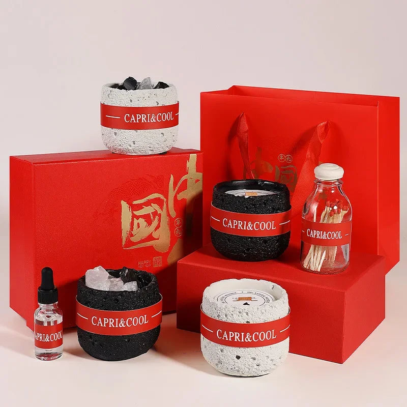Handmade Fireless Aromatherapy Creative Candle Birthday Gift with Hand Gift Soybean Wax Perfume Fragrance Decoration Gift Box