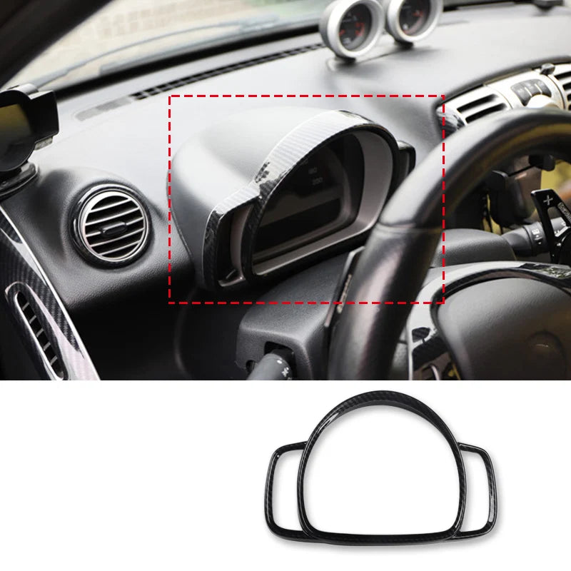 Car Styling Decorative Cover Protective Shell Carbon Interior Modification ABS Sticker For Old Smart 451 Fortwo Car Accessories