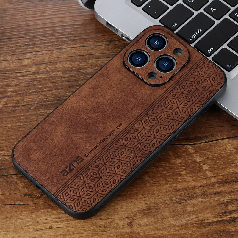 Iphone 11Case for IPhone 15 14Pro Max 13 12 11 Plus XS X XR 8 7 SE20 Luxury Leather Business Elite Shock Proof Cell Phone Cases