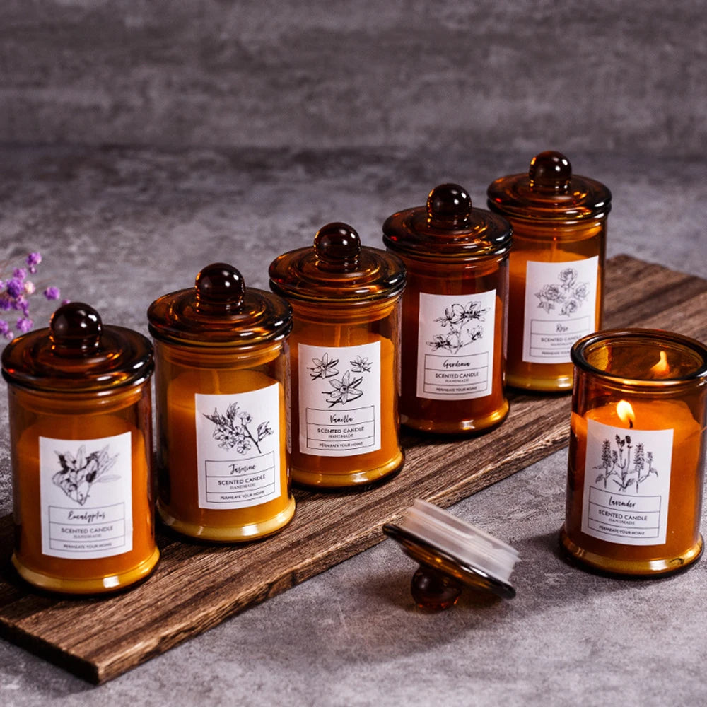 Aromatherapy Candles, Soy Wax, Small Tea Jars, Fragrance Gift, Handheld Gift
