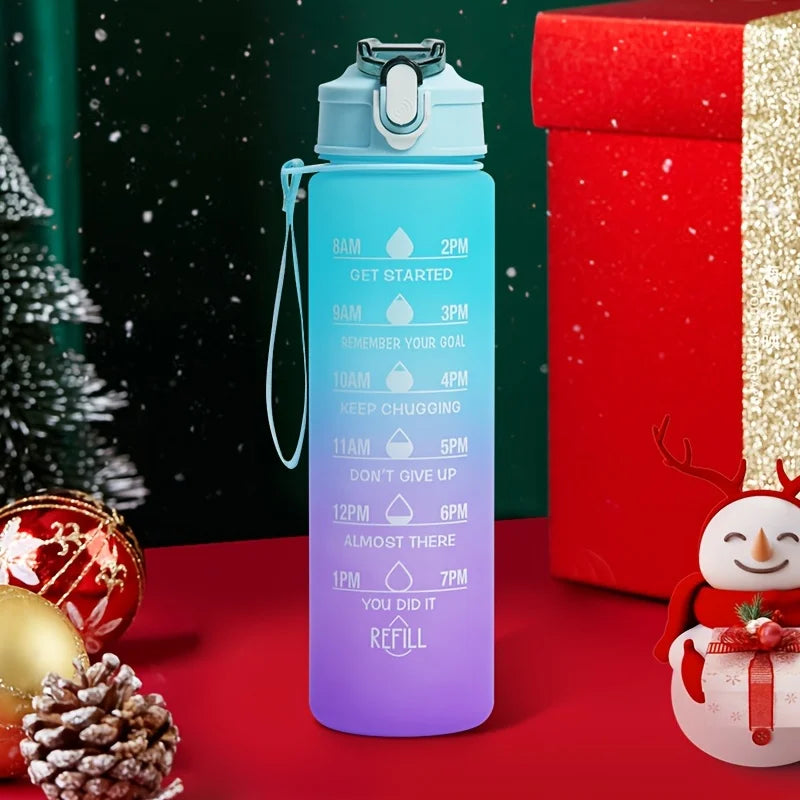 Water Bottle 2 Liter Stay Hydrated Motivated Leakproof Plastic Sport Bottle Reminder Times Sports Outdoor Fitness Office Indoor