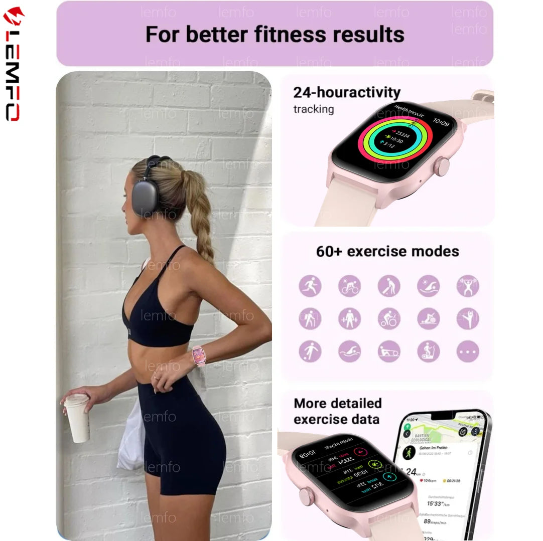 2025 smart watches for women Calories Notification Reminder Health Tracker Weather Forecast Sport Modes smart watch smartwatch