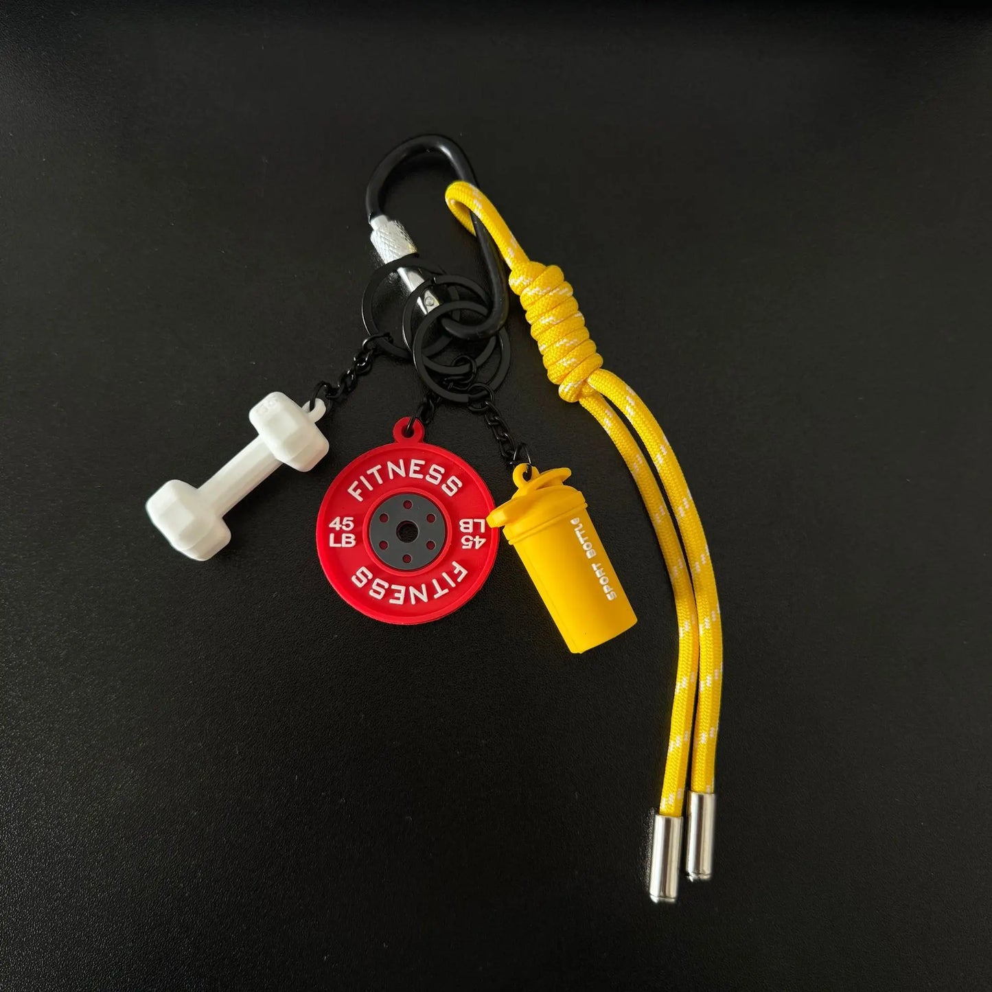 Sports Fitness Bag Pendant Mini Dumbbell Water Cup Keychain Camera Mobile Phone Backpack Accessories For Men Women Y2k Fashion