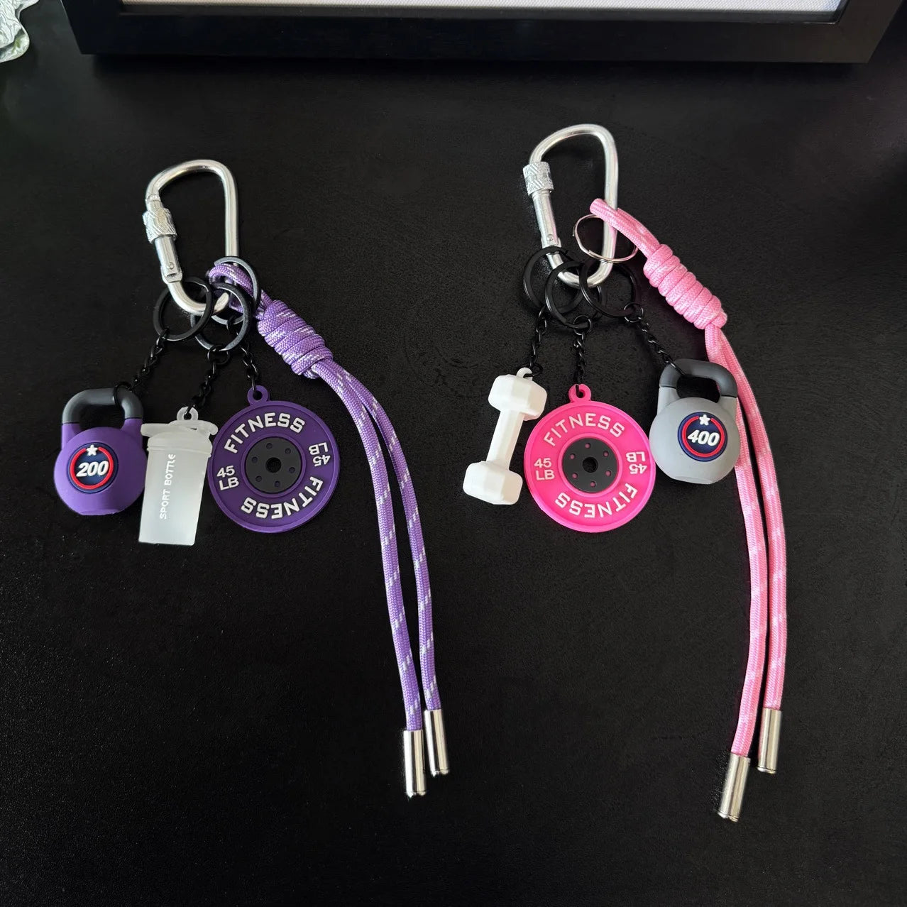 Sports Fitness Bag Pendant Mini Dumbbell Water Cup Keychain Camera Mobile Phone Backpack Accessories For Men Women Y2k Fashion