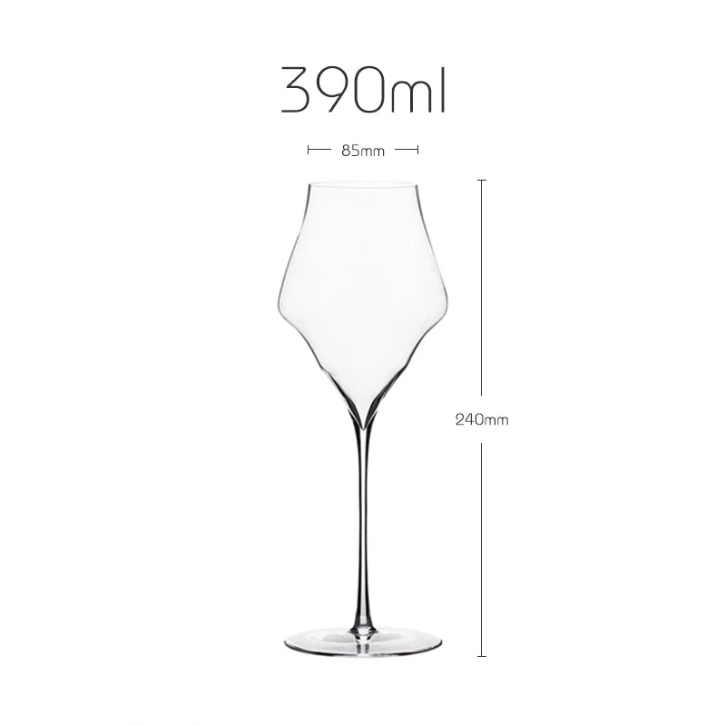 Thin Crystal White Wine Glass, Champagne Sweet, New Craft, Handmade, Not Bubble, Perfect Flawless Goblet