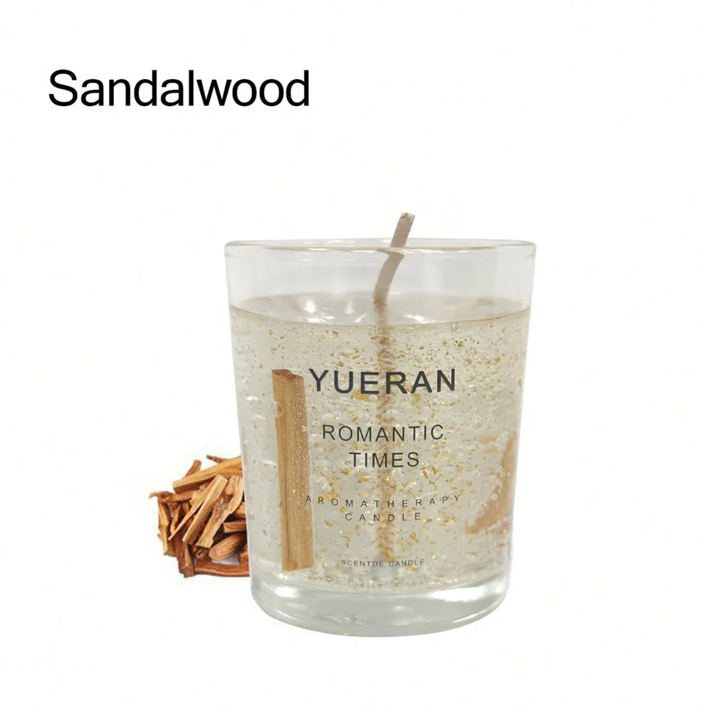 Jelly Aromatherapy Candles Real Flower Essential Oil Incense Candle Soothing Fragrance Cup for Wedding Home Decor Ornament Gift