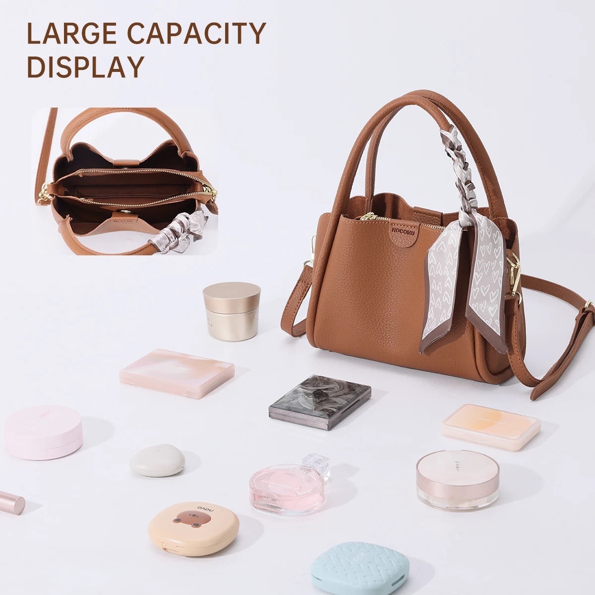 High-End Handbags for Women 2024 New Fashion Simple Trendyy Shoulder Bag Korean Versatile Hot Style Bucket Bag