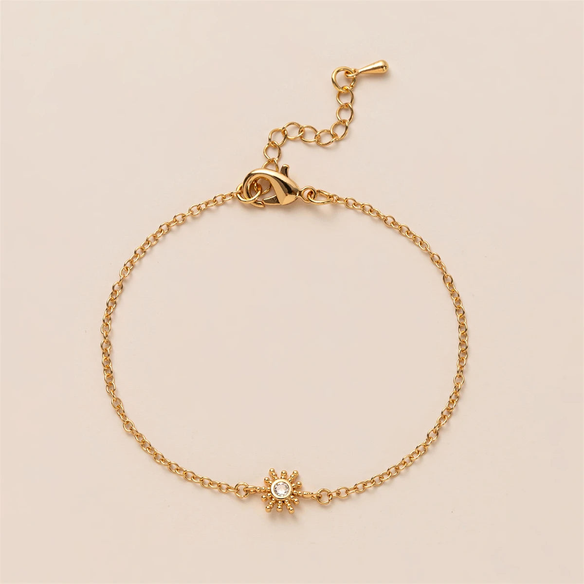 Fashion Accessories Light Luxury Style Love Gold Plated High Grade Zircon Gold Plated Adjustable Bracelet