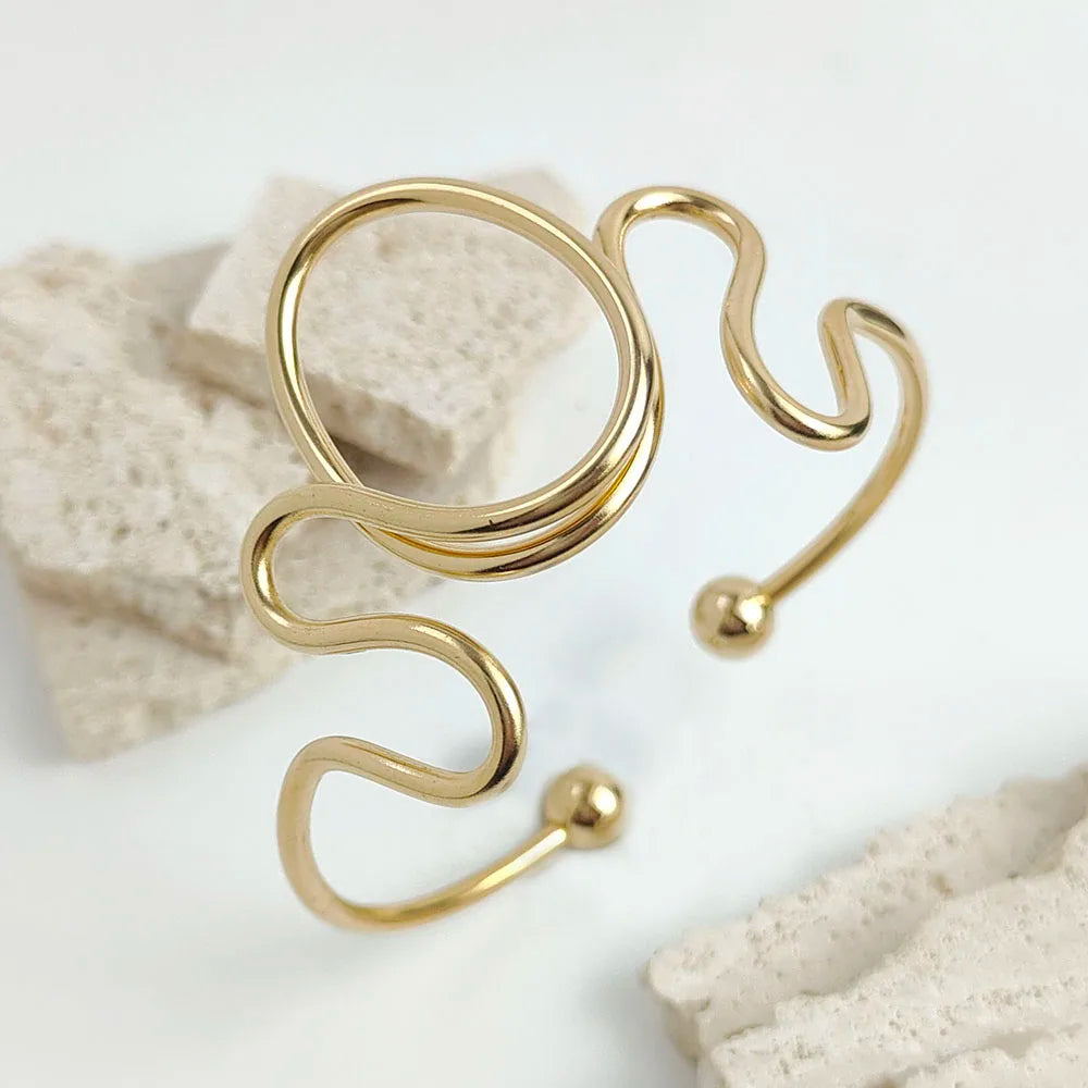 New modern and simple style bracelet for women, gold-plated 18K stainless steel bracelet for banquet wear