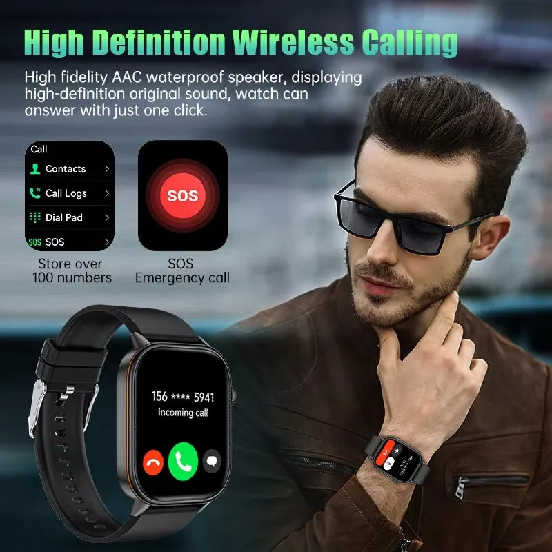 2025New smart watch for men and women HD AMOLED screen Heart Rate Bluetooth Call GPS tracking IP67 waterproof sports smart watch