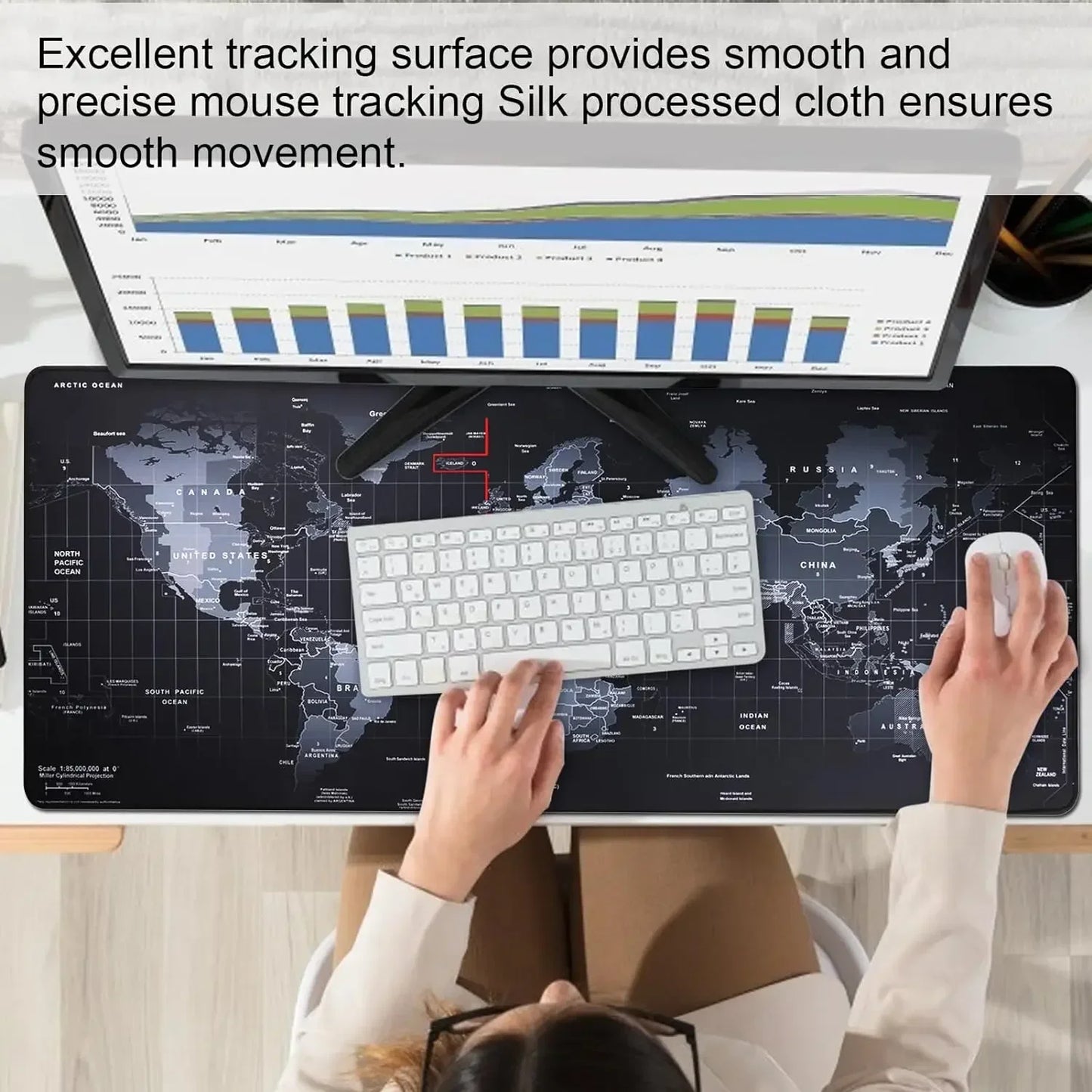 Map Mouse Pad Large Map Desk Mat Protector Gaming Mousepads Office Table Decor Keyboard Long Padding Notebook Computer Gamer Mat