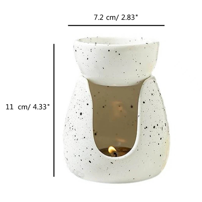 Ceramic Oil Burners, Aromath Lamp, Tealights Holder, Aromath Diffusers Warmers for Essential Oil and Scent Wax