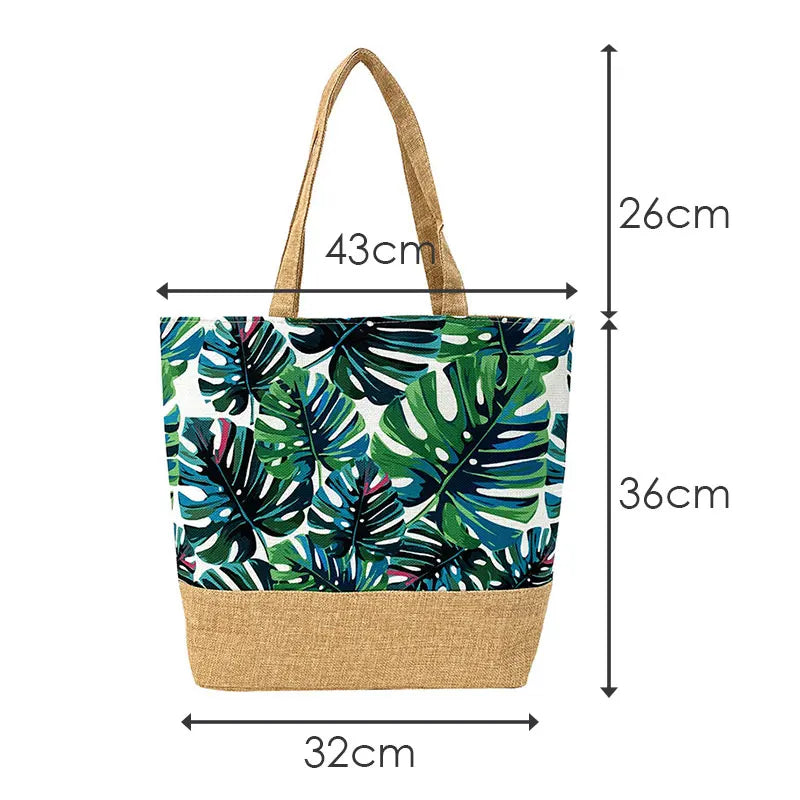 New Women Handbag Floral Printed Beach Shopping Large Capacity Tote Bag Fashion Casua High Capacity Travel Ladies Shoulder Bag