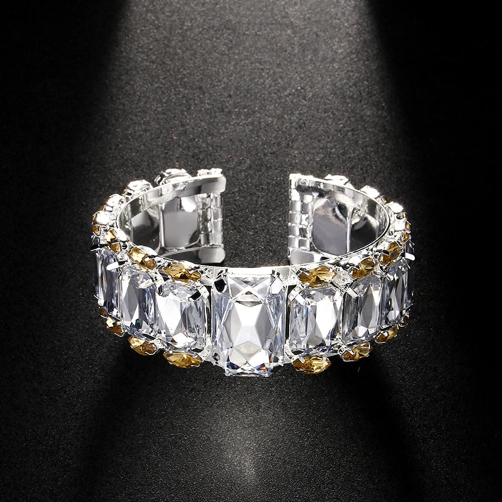 Bold Statement Bombastic Bracelet for Women Y2k Hand Fashion Rhinestone Bracelets Jewelry Bridal Crystal Bracelets Wedding Gifts