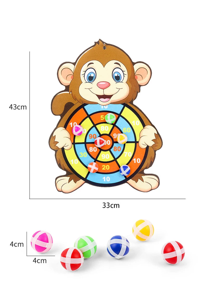 Educational Dart Board Games for Children Indoor Outdoor Party Play Games Kids Dartboard with Sticky Balls Sports Games For Kids