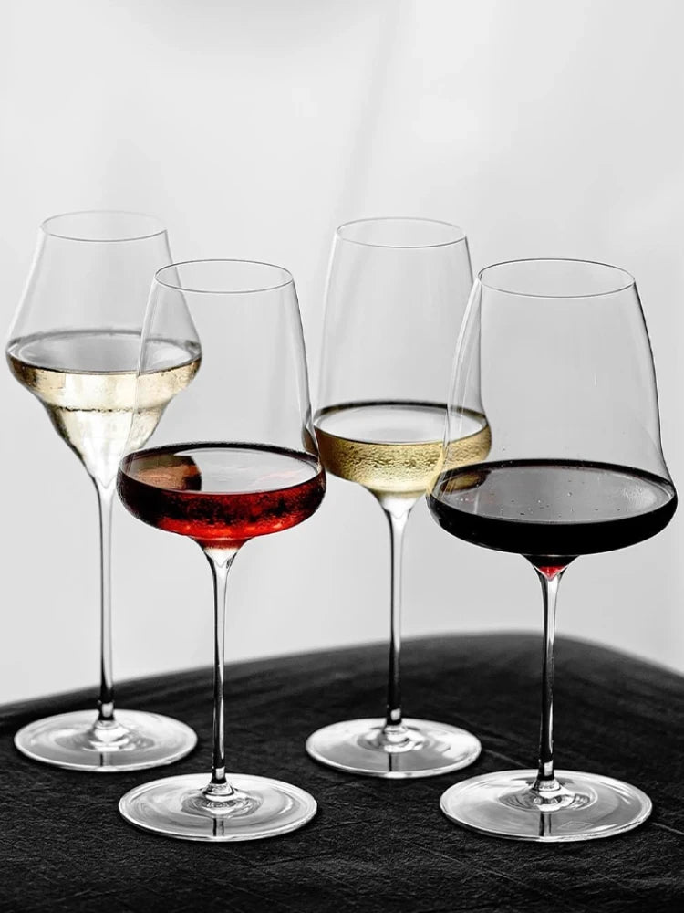 Thin Crystal White Wine Glass, Champagne Sweet, New Craft, Handmade, Not Bubble, Perfect Flawless Goblet