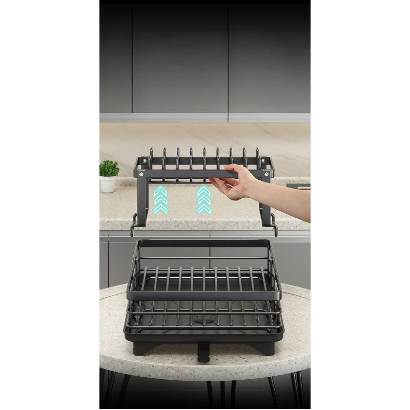 Kitchen sponge stand, sink organizer, kitchen sink accessories with drip tray, rust and non-slip, kitchen utensils for new homes