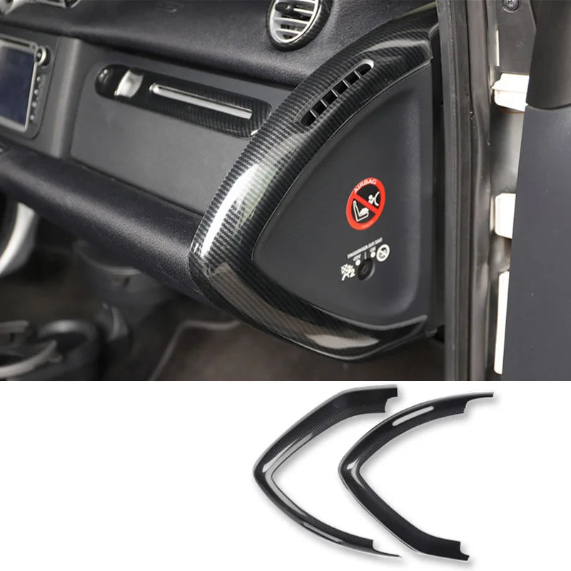Car Styling Decorative Cover Protective Shell Carbon Interior Modification ABS Sticker For Old Smart 451 Fortwo Car Accessories