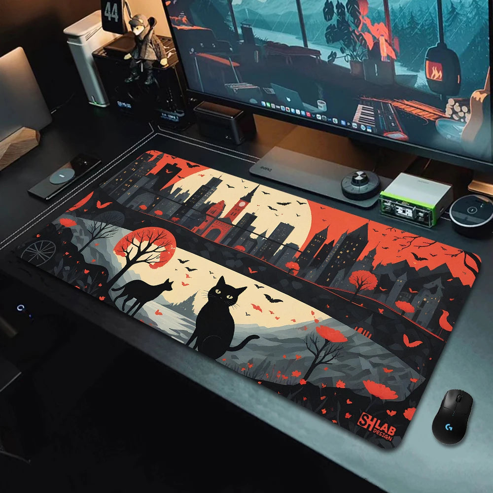 Coffee Mouse Pad Cute Cat Desk Mat Laptop Pad Carpet Anime Xxl Mousepad Company Notebook Gamer Computer Table Gaming Accessories