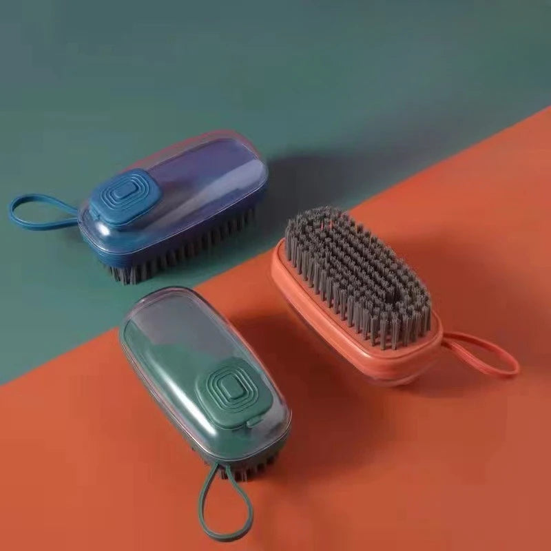 Household Automatic Liquid Washing Brush, Plastic Multifunctional Clothes Cleaning Brush Tool