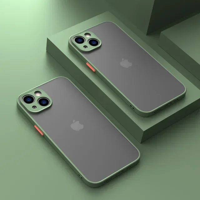 Matte Phone Case For iPhone 14 13 12 15 Pro Max Mini Luxury Soft Silicone Shockproof Case For iPhone 11 XS MAX X XR 7 8 Plus SE