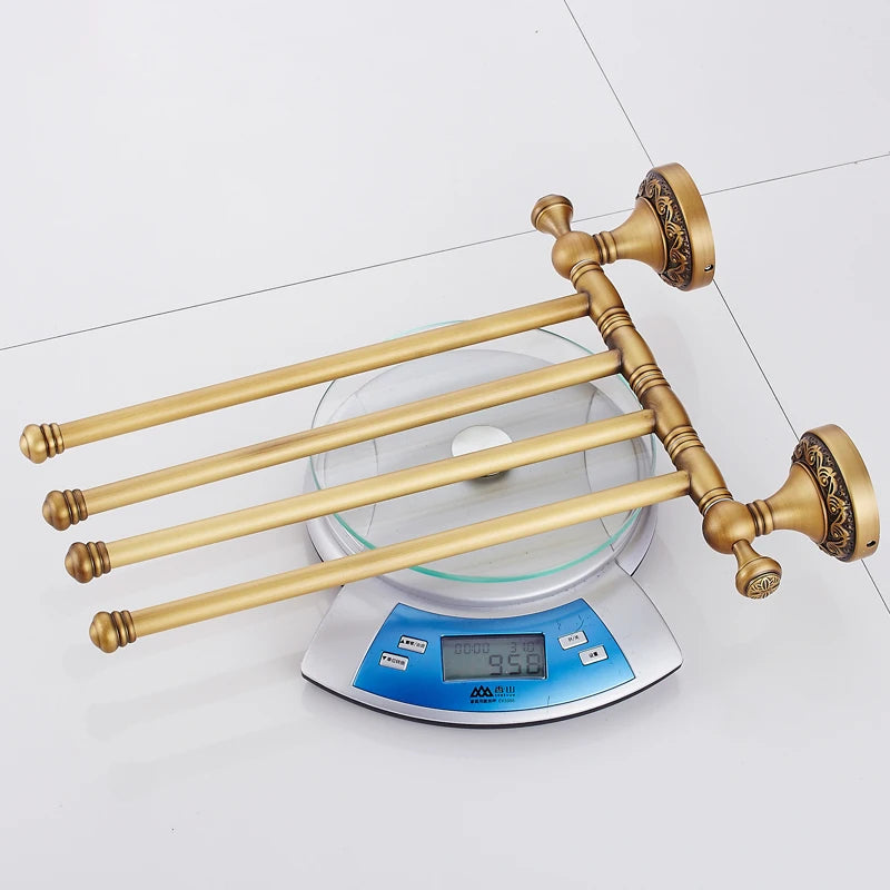 Bathroom Accessories Towel Holder Antique Bronze Movable Bath Towel Rack Bathroom Hardware 8024DH-4