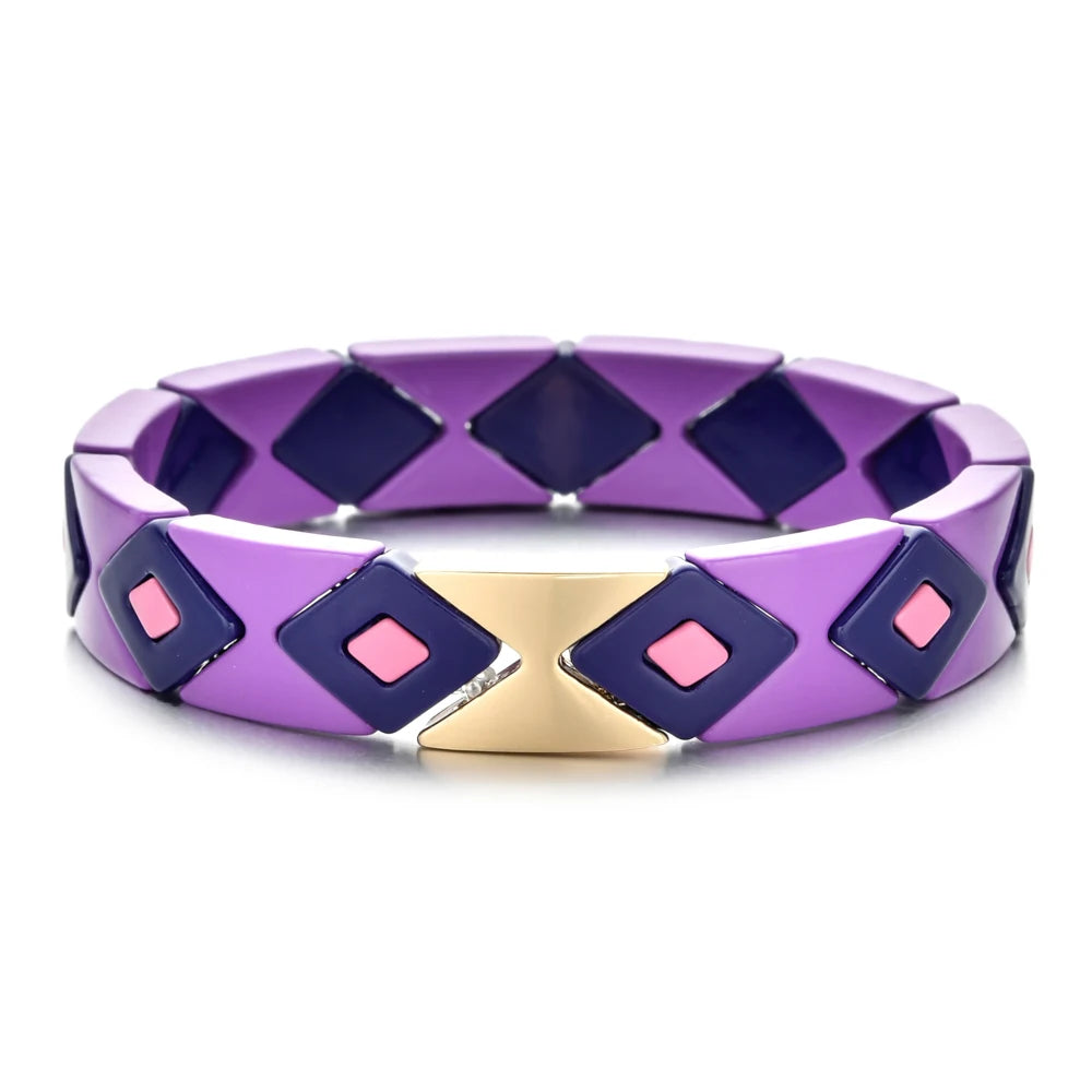 New Fashion Women's Beaded Enamel Stretch Bracelet femme boho bileklik pulseira bransoletki damskie bracelets