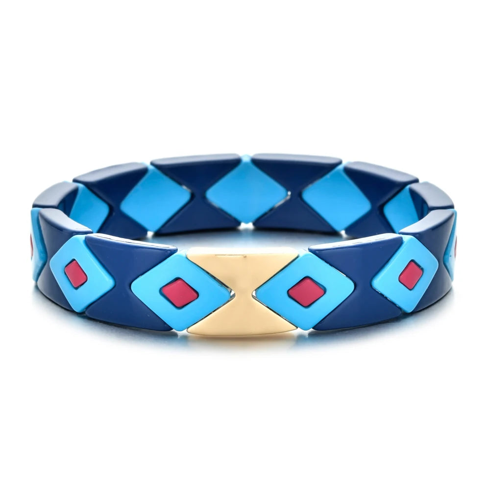 New Fashion Women's Beaded Enamel Stretch Bracelet femme boho bileklik pulseira bransoletki damskie bracelets