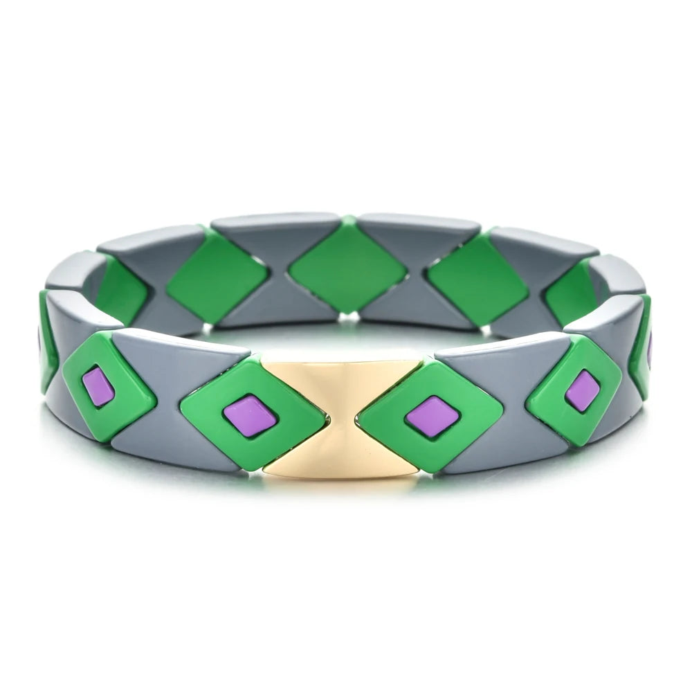 New Fashion Women's Beaded Enamel Stretch Bracelet femme boho bileklik pulseira bransoletki damskie bracelets