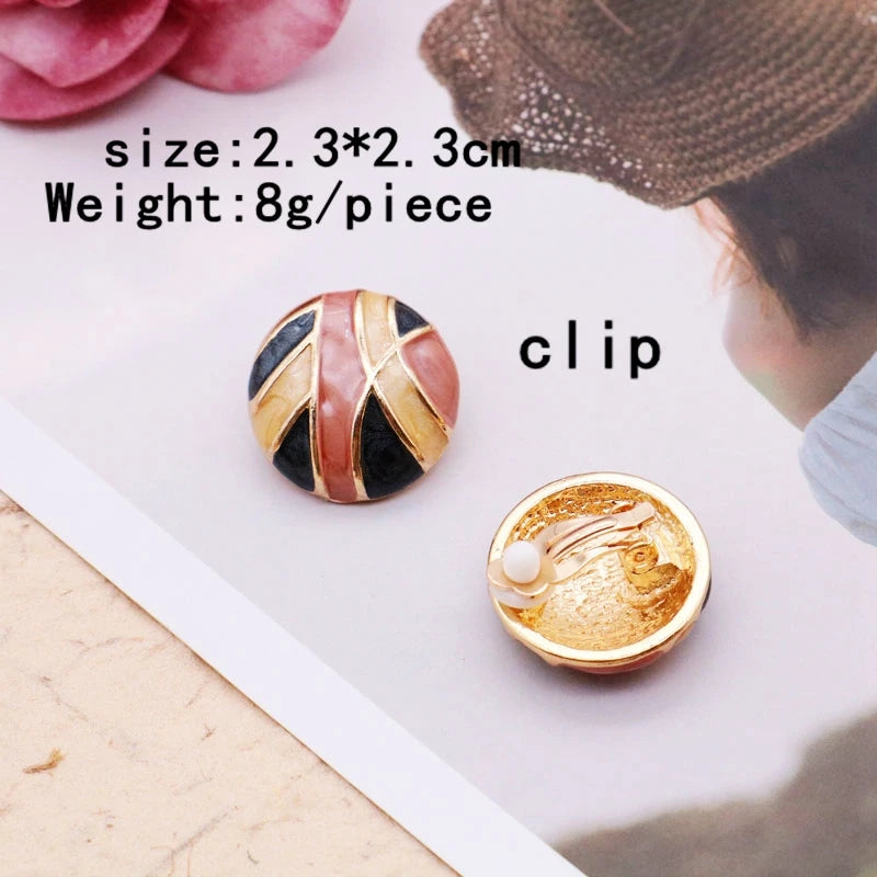 Colorful Earrings Enamel Party Pretty Christmas Gift Geometric Accessories