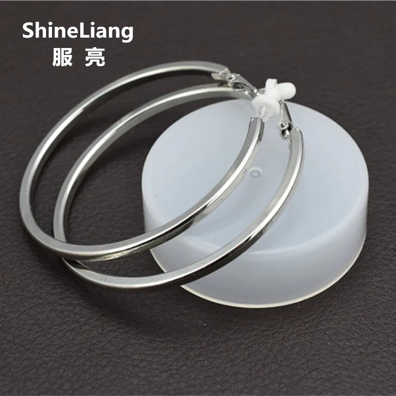 Clip Earrings for Women Without Piercing No Ear Holes Big Small Circle Gold Silver Black Plating Fashion Cute Temperament Girl