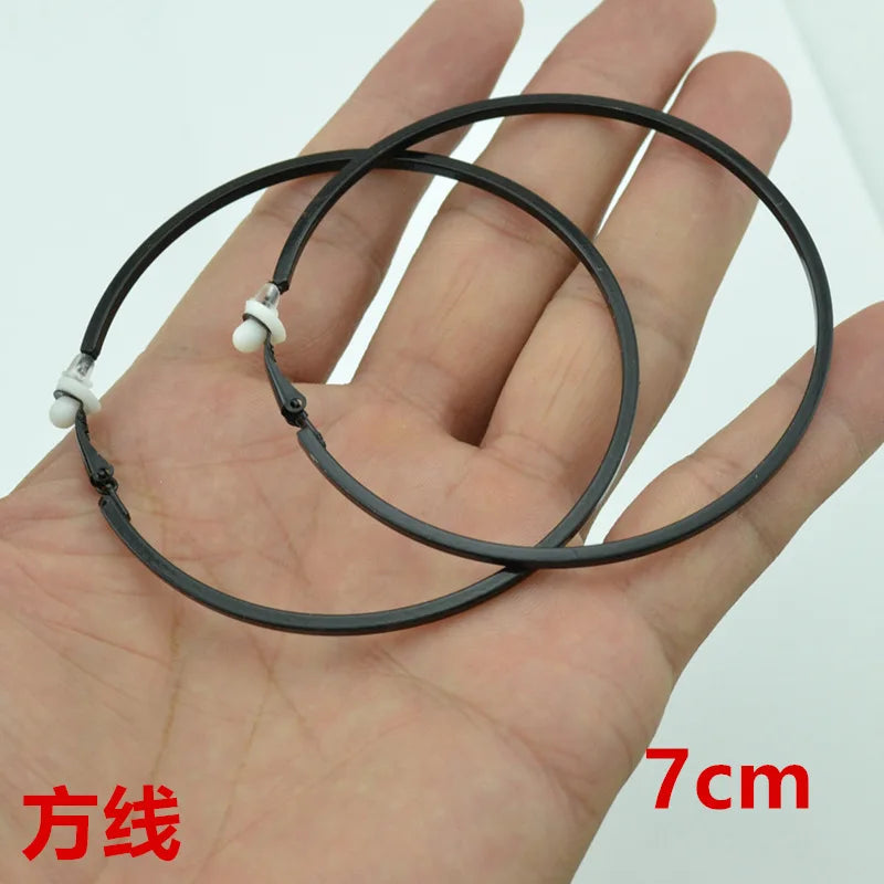 Clip Earrings for Women Without Piercing No Ear Holes Big Small Circle Gold Silver Black Plating Fashion Cute Temperament Girl