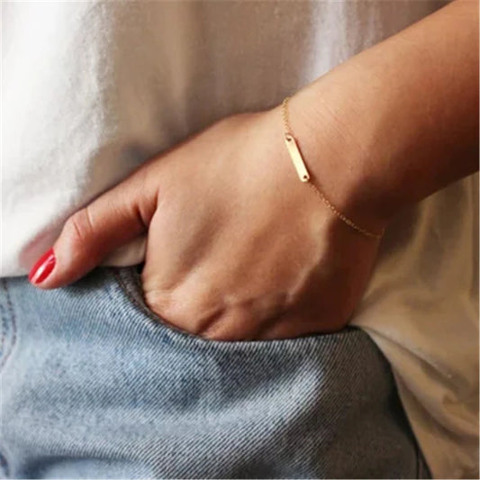 Bar Bracelets Handmade Indian jewelry  Gold Filled ed Presents Tobilleras Pulsera Para Tobillo Bangles