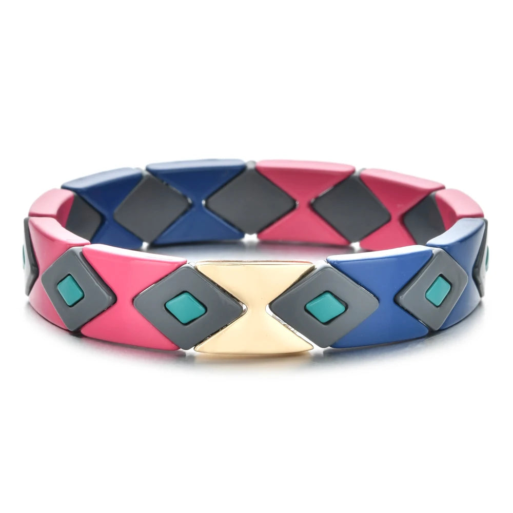 New Fashion Women's Beaded Enamel Stretch Bracelet femme boho bileklik pulseira bransoletki damskie bracelets