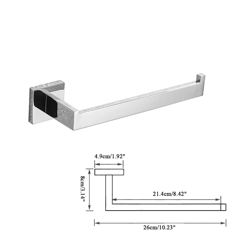 Bathroom Hardware Chrome Robe Hook Towel Rail Bar Rack Bar Shelf Tissue Paper Holder Toothbrush Holder Bathroom Accessories