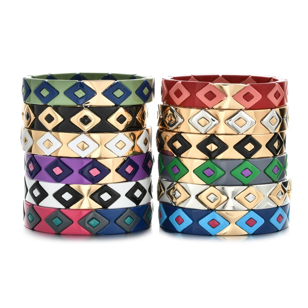 New Fashion Women's Beaded Enamel Stretch Bracelet femme boho bileklik pulseira bransoletki damskie bracelets