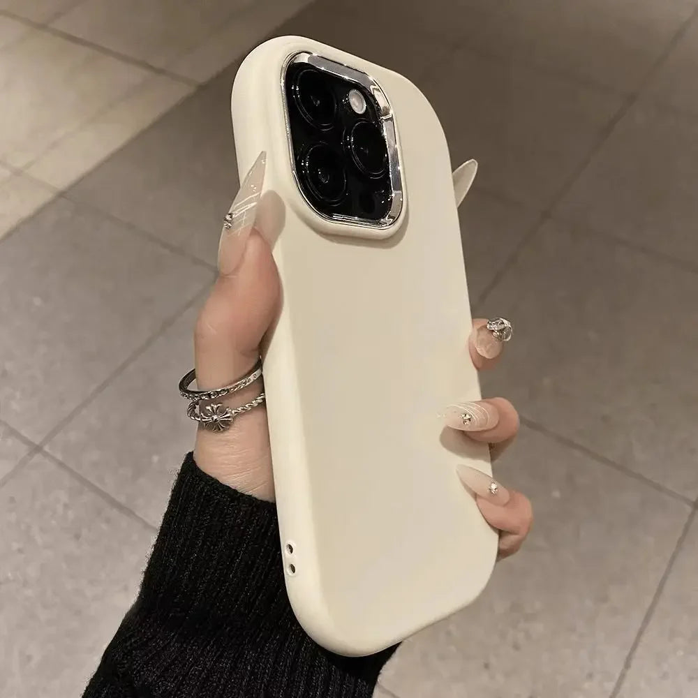 Fashion Soft Candy Silicone Phone Case For iPhone 16 11 12 13 14 15 Pro Max X Xs XR Max Shockproof Bumper Cases Cover