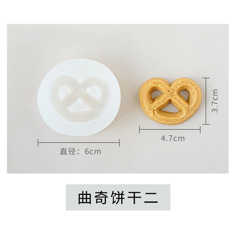 Biscuit Scented Candle Silicone Mold Simulation Modeling Candle Diy Plaster Baking Cake Mold Cake Decorating Tools