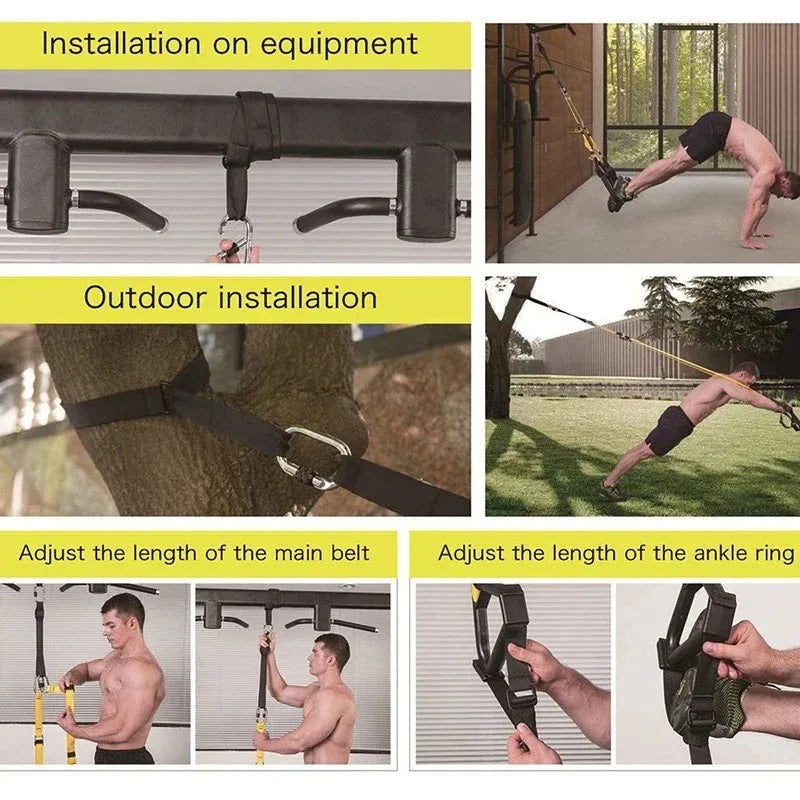 Hanging Training Strap Adjustable Fitness Band Chest Exercise Strap Resistance Training Home Gym Exercise Equipment Resistance