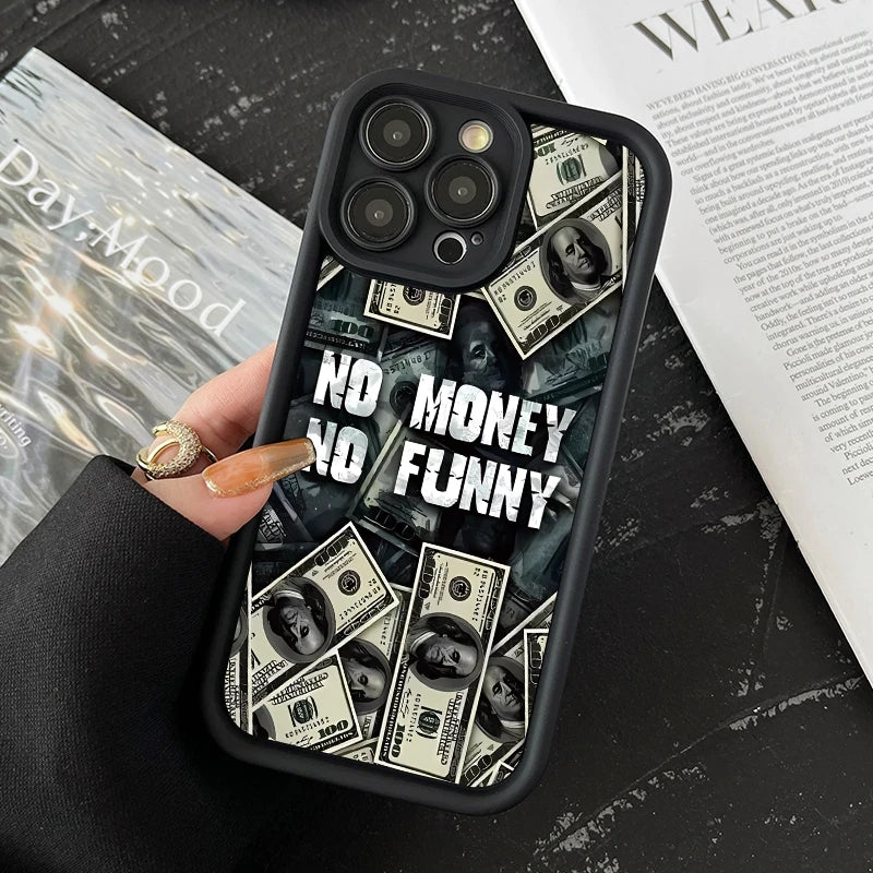 Dollar Design Phone Cases For iPhone 11 12 13 14 15 Pro Max XR XS X 7 8 Plus SE 2020 Mini Shockproof Matte Soft Silicone Cover