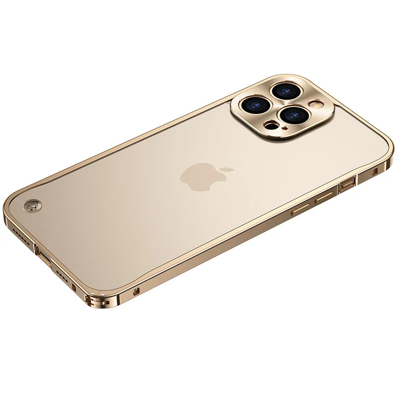 Metal Phone Cases For IPhone 12 13 14 Pro Max Cover 16 Plus Magnetic Aluminum Frame Phone Shell For Iphone 15 12 Mini 13 Pro Max