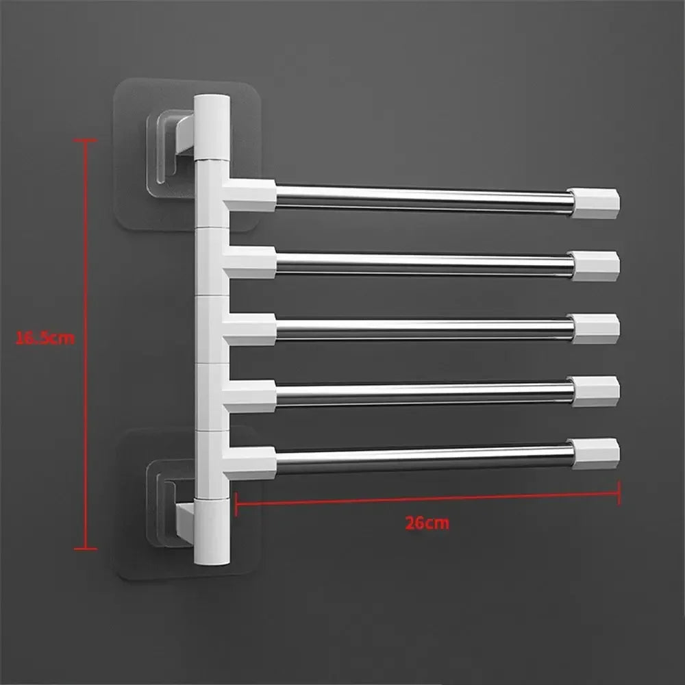 Towel Rack Bathroom Accessories Sets Kitchen Wall Shelf Without Drilling Mounted Organizers Storage Stainless Bath Shelves