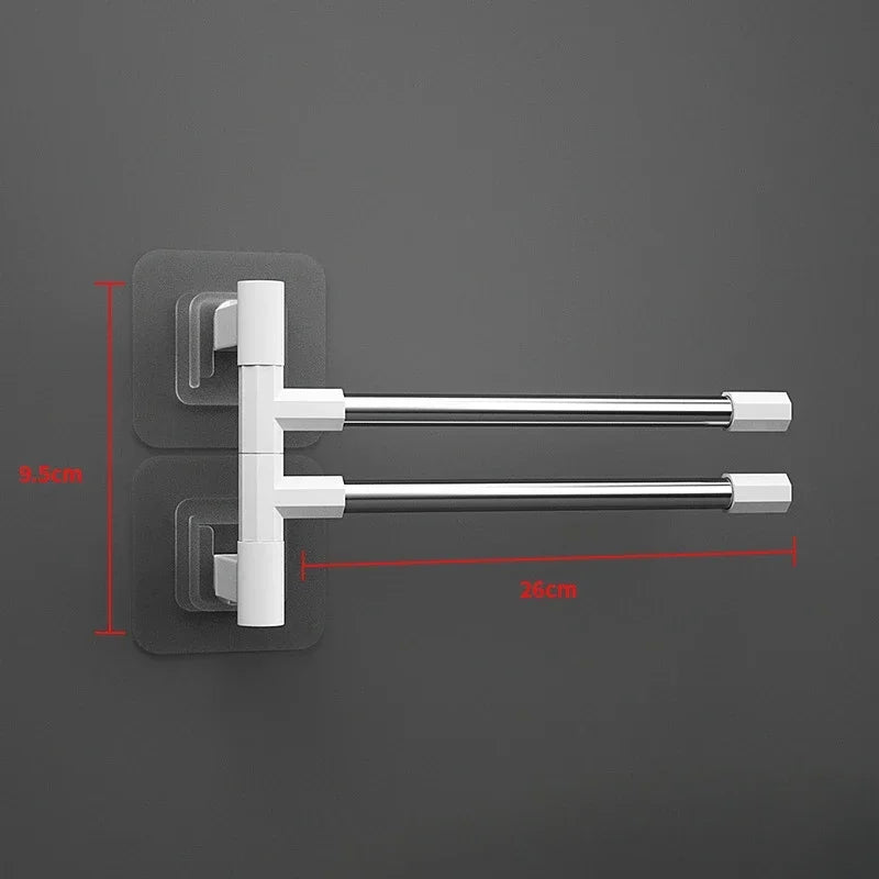 Towel Rack Bathroom Accessories Sets Kitchen Wall Shelf Without Drilling Mounted Organizers Storage Stainless Bath Shelves