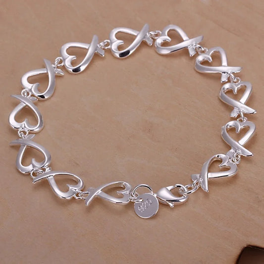925 Sterling Silver Bracelets for Women Wedding Lady Cute Noble Pretty Jewelry Fashion Nice Chain Hot Gifts