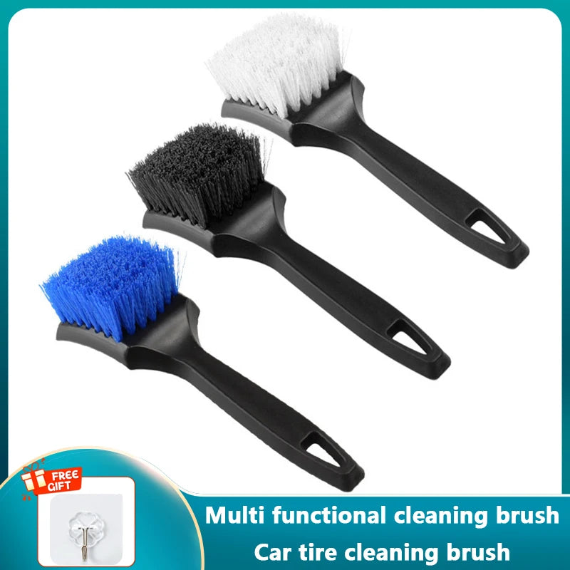 Household Cleaning Brush Tire Brush Hard Bristle Brush Car Beauty Brush Cleaning Brush Wheel Rim Foot Pad Fabric Cleaning Brush