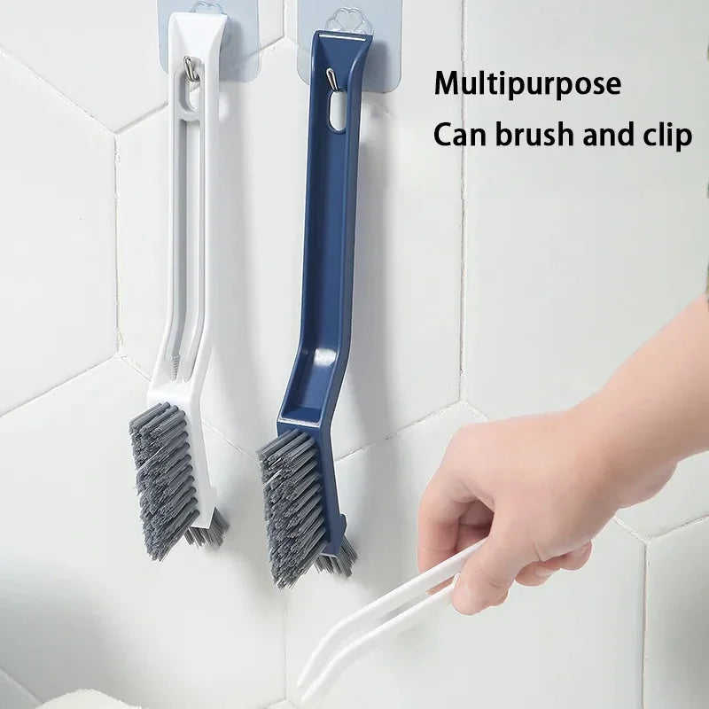 Effective Cleaning Brush for Corners and Gaps - 2-in-1 Multipurpose Bathroom and Floor Tiles Cleaning Brush