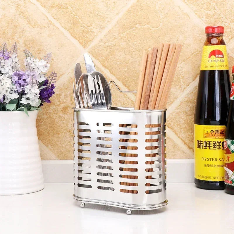 Kitchen Organizer Stainless Steel Dish Drainer Kitchen Tableware Storage Rack Chopsticks Spoon Fork Storage Holder For Kitchen