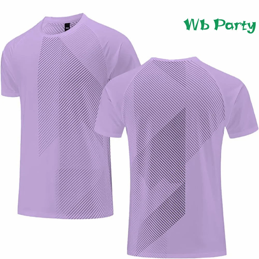 Fitness T shirt Men Fashion Short Sleeve Tee Men's Clothing Gym T-shirt Summer Breathable T-shirts for Men Polyester O-Neck Tops